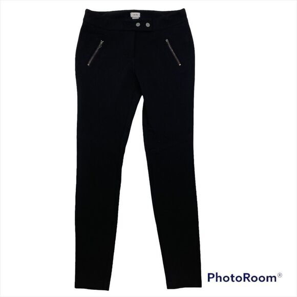 Cache Brand Black Textured Zipper Pocket Leggings Size 4 - Picture 1 of 8